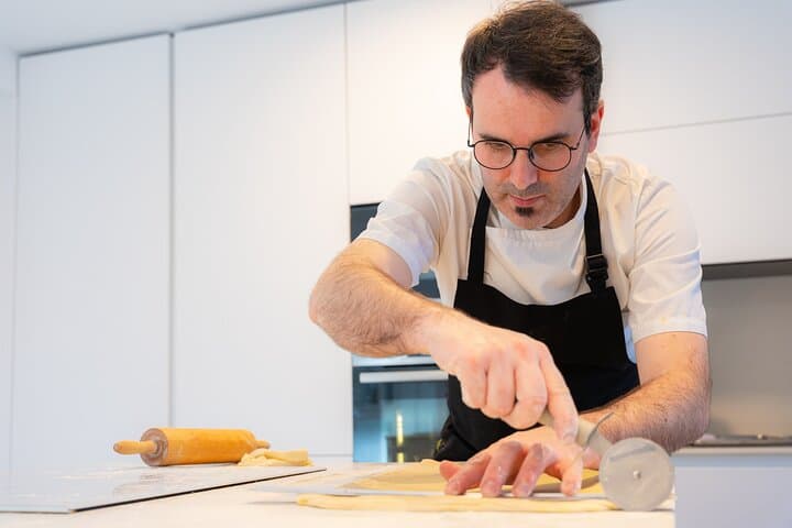 cutting the dough