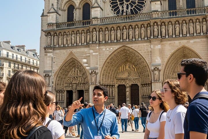 Notre Dame Premium Interior and Exterior Tour with Free Entry