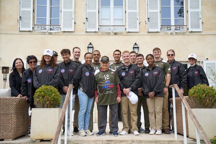 Cadets of West Point visit Normandy with WWII veterans.