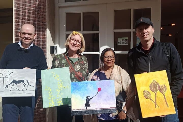 Guests proudly take home the art they create in just one session