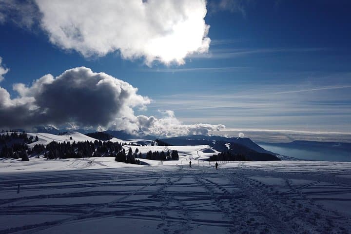 Snowshoeing trip near Annecy