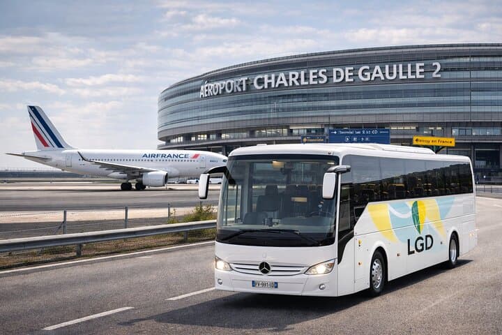 Private group transfer Paris, Orly and CDG , 9 to 55 people