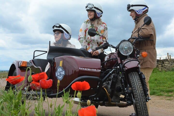 Vintage side car tour of the Burgundy region