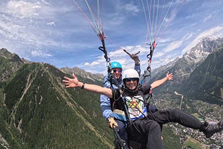 Chamonix Tandem paragliding flight