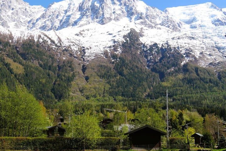 Pilates lessons in Chamonix: Outdoor view of Mont Blanc