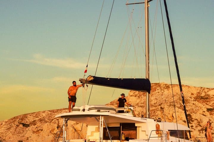 Marseille sunset catamaran in Friuli with aperitif