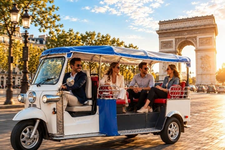 Top 15 Paris Attractions Private Guided Tour by Tuk Tuk