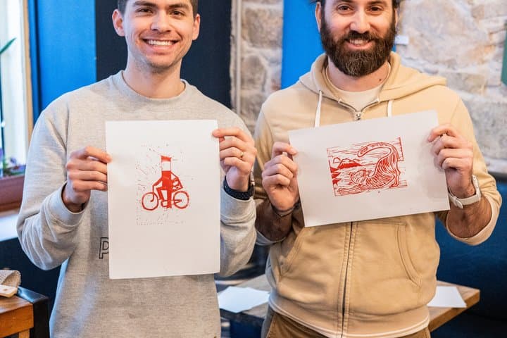 Hands On Block Print Workshop at a Nice Craft Brewery
