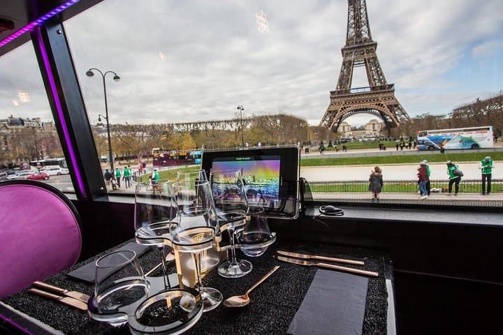 Champs Elysees Night Panoramic Bus Dining Experience in Paris