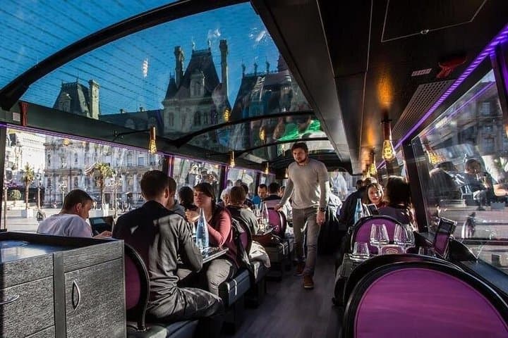 Champs Elysees Night Panoramic Bus Dining Experience in Paris