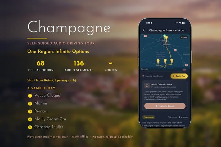 Champagne Wine Tour: Self-Guided GPS Audio Guide from Reims