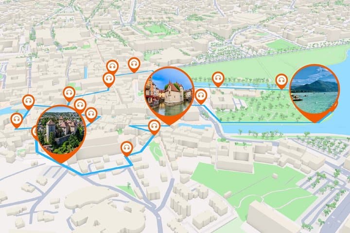 Annecy Walking audio guide 1h and 20 audio comments