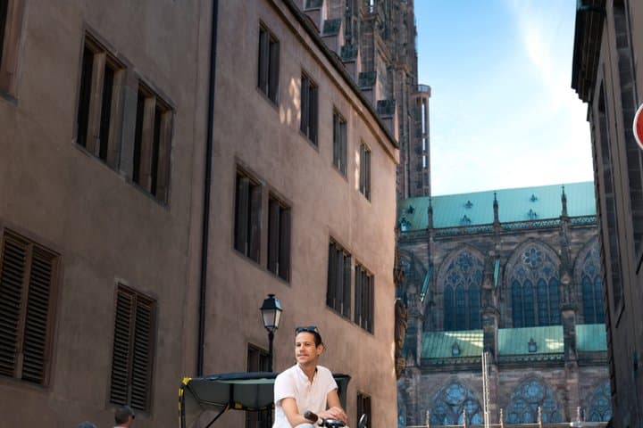 Explore Strasbourg in a comfortable rickshaw tuk-tuk